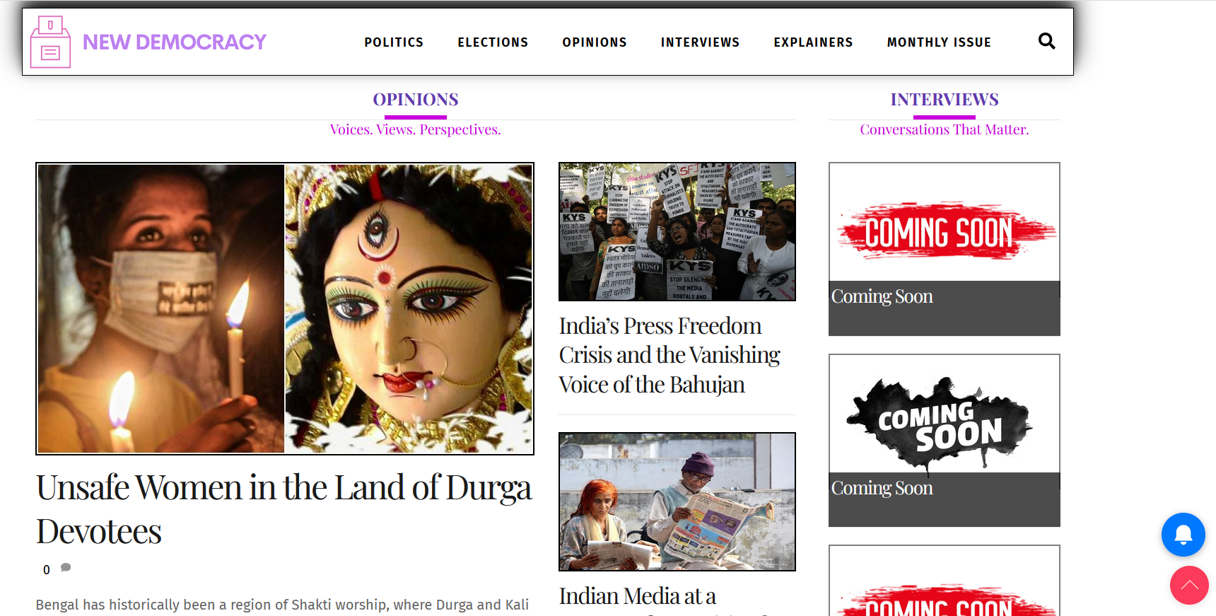 NewDemocracy Magazine Screenshot 1